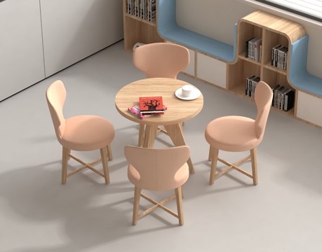 洽谈桌椅 现代简约桌椅 休闲桌椅组合 家居软装 办公家具su模型