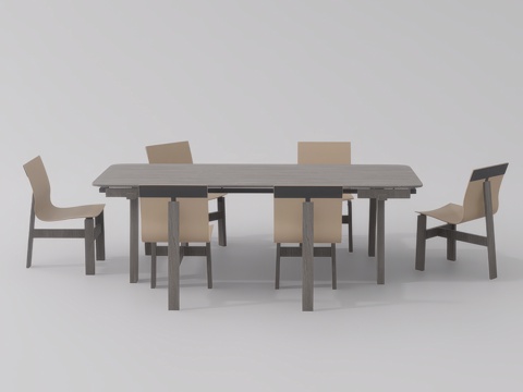  休闲桌椅su模型 