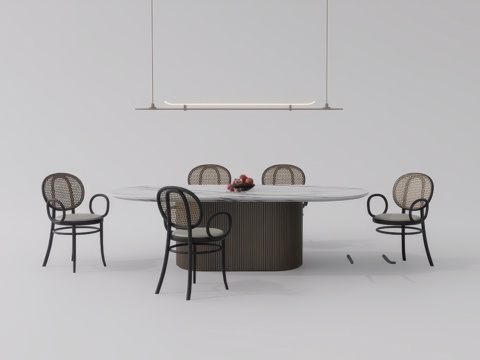 休闲桌椅su模型