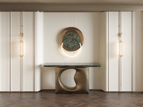  现代背景墙3d模型 