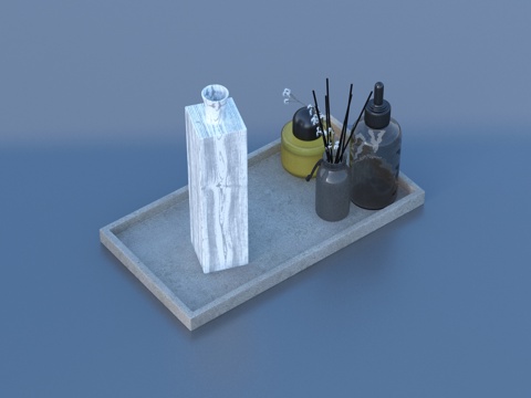  沐浴露 香水 化妆品 生活用品3d模型 
