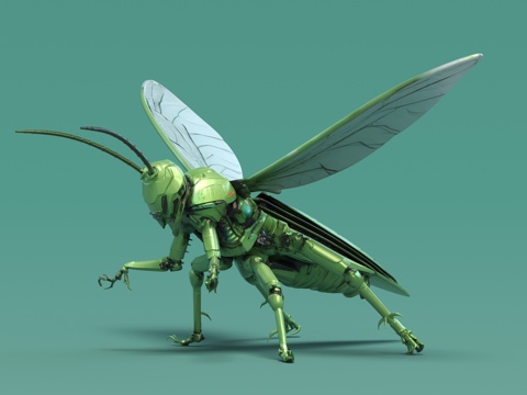 蝗虫机甲雕塑 科技雕塑 现代雕塑 机械雕塑 艺术装置  网红su模型