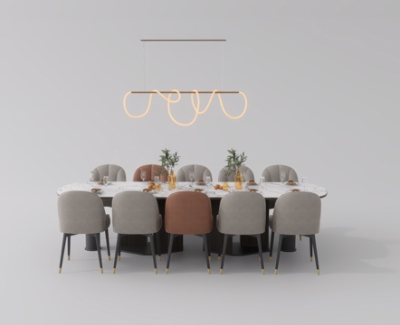 休闲桌椅su模型