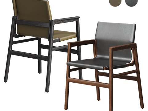 POLIFORM 现代餐椅组合 单椅 休闲椅 扶手椅 木椅su模型