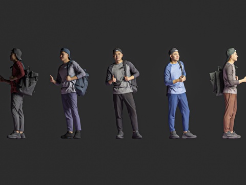  蒙眼玩耍 双人人物 男人女人 男性女性 场景氛围 站姿坐姿3d模型 