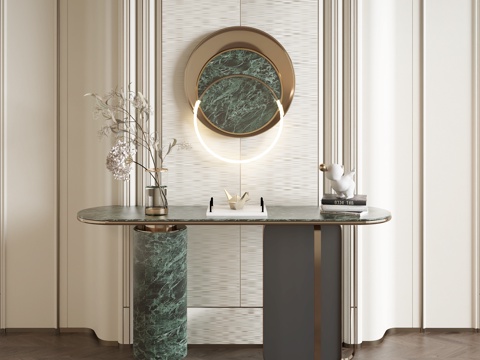  现代玄关台端景台3d模型 