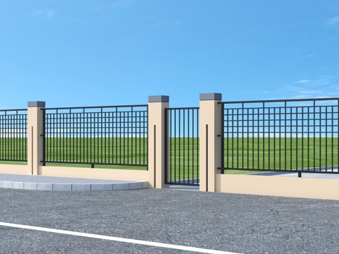 围墙大样图  方案 施工图cad施工图