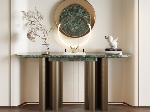  现代玄关台端景台3d模型 