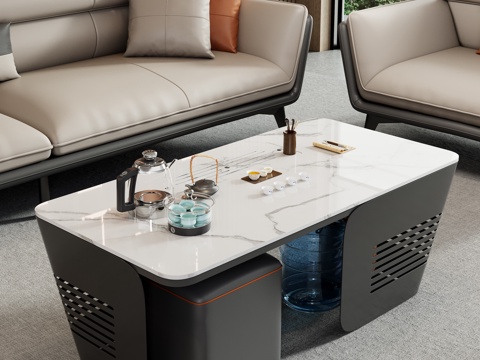  现代茶几 办公茶几 茶几茶具组合 沙发茶几组合3d模型 