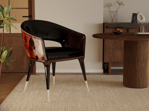  现代餐椅 休闲椅3d模型 