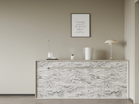 现代玄关柜 入户鞋柜su模型