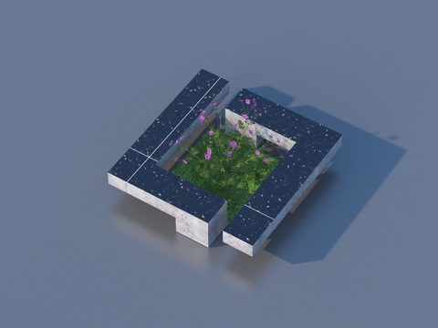  树池 花池 景观 植物3d模型 
