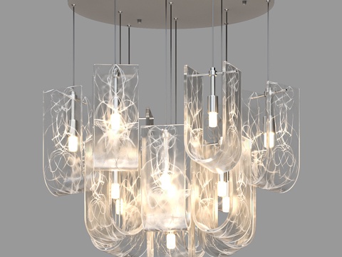  现代简约吊灯 吊灯 简约吊灯 餐厅吊灯 客厅吊灯  灯3d模型 