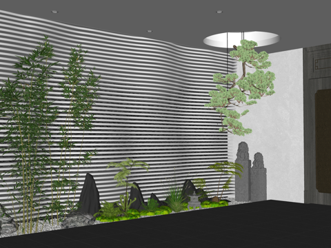 花镜 小品 绿化 微景观 造景 组团 景观su模型