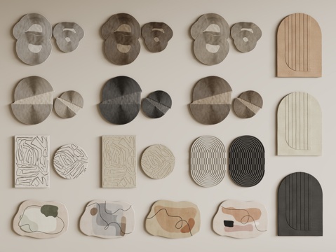 现代圆形地毯 异形地毯 毛绒地毯 布艺地毯 儿童地毯su模型