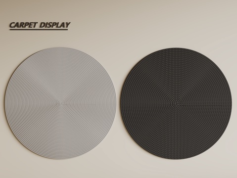 中古坐垫 侘寂坐垫 禅意坐垫 圆形地毯su模型