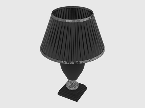  台灯 褶皱灯罩3d模型 