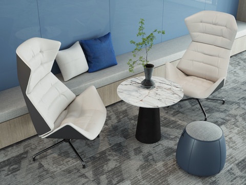 现代休闲办公椅su模型