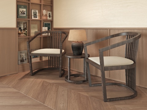 新中式椅子su模型