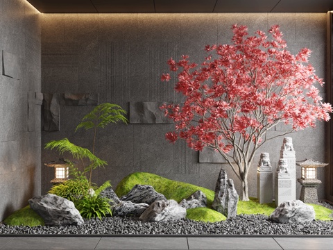  新中式景观3d模型 