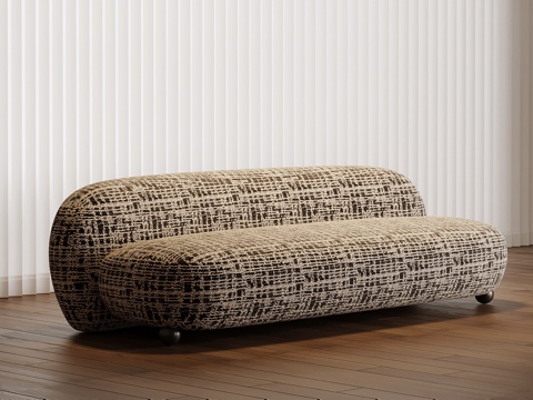 现代布艺沙发 休闲沙发su模型