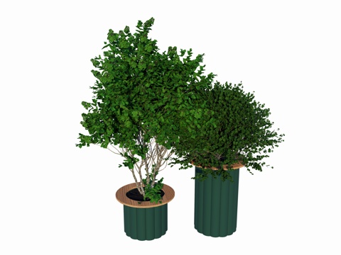 kun 绿植花器 花箱 花盆su模型