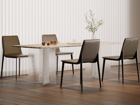 现代餐桌椅su模型