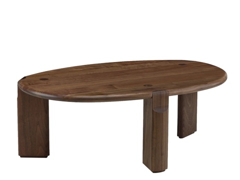  中古风木质茶几3d模型 