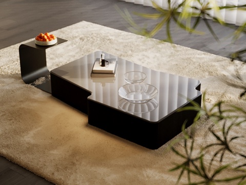 现代简约茶几su模型