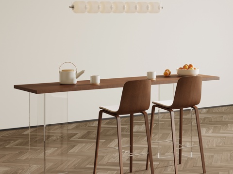 中古风吧台su模型