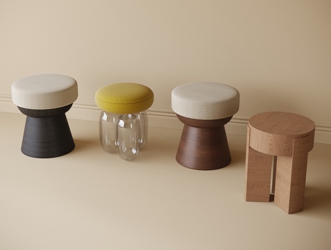 现代凳子 梳妆凳 换鞋凳su模型