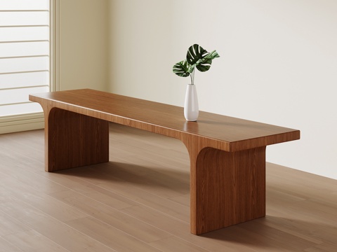 现代中古长凳su模型