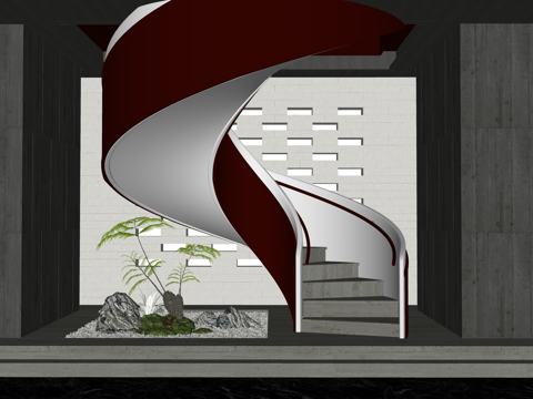 微景观 花镜 小品 造景 绿化 景观 组团su模型