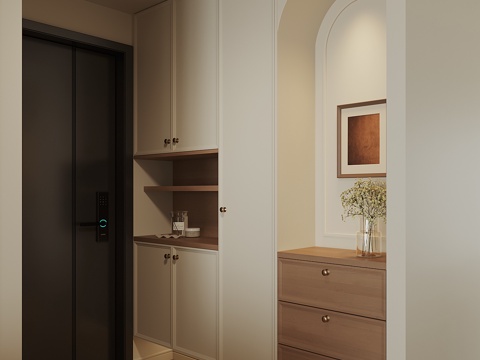 现代法式玄关柜su模型