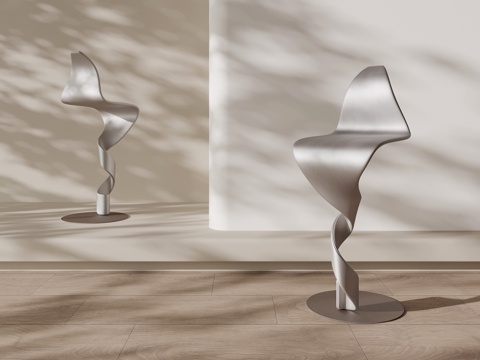 现代简约吧椅 吧凳su模型