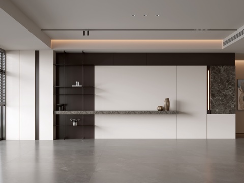  意式客厅 现代客厅 沙发背景墙 轻奢客厅 客厅背景3d模型 