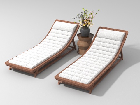  现代沙滩椅3d模型 