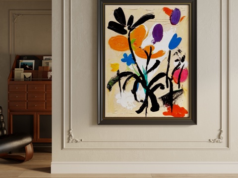 中古侘寂装饰画 法式中古装饰画 现代中古装饰画 装饰画 挂画3d模型