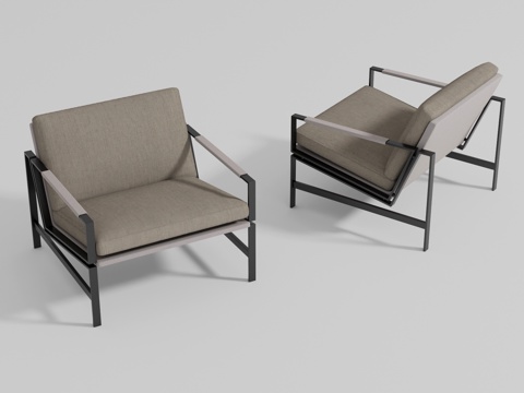  现代休闲椅3d模型 