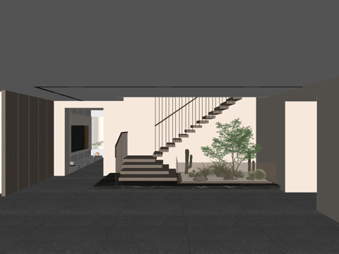 微景观 花镜 小品 造景 绿化 景观 组团su模型