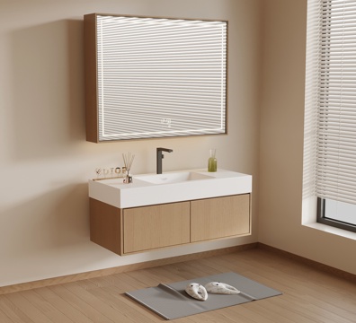 现代简约浴室柜 洗手台su模型