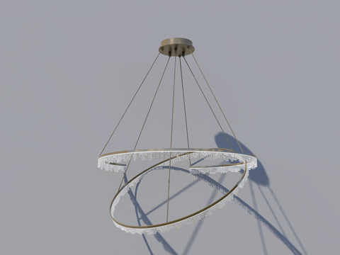 现代轻奢吊灯su模型