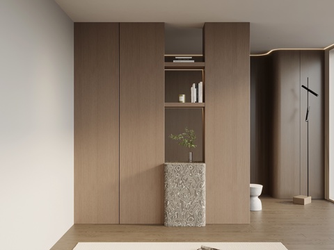 现代意式玄关柜 鞋柜su模型