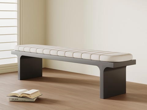  现代换鞋凳 床尾凳3d模型 