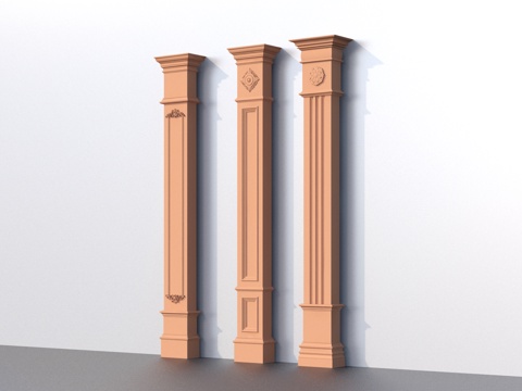  柱子 罗马柱 欧式3d模型 
