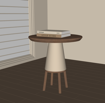 现代中古边几su模型