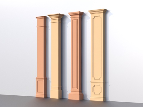  柱子 罗马柱 欧式3d模型 