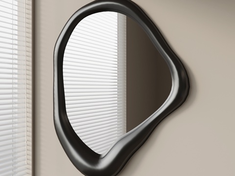 现代镜子 浴室镜su模型