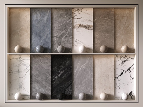 现代轻奢石材 大理石 岩板 护墙板su模型