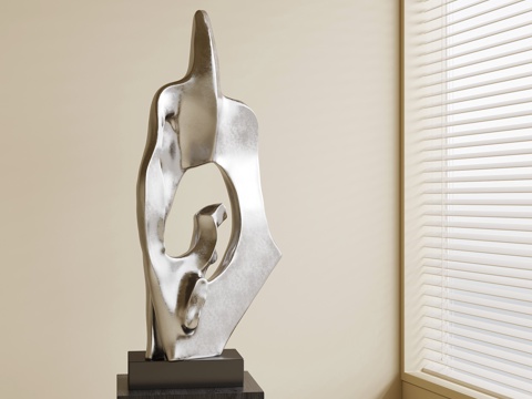 现代意式雕塑 金属雕塑 艺术装置su模型